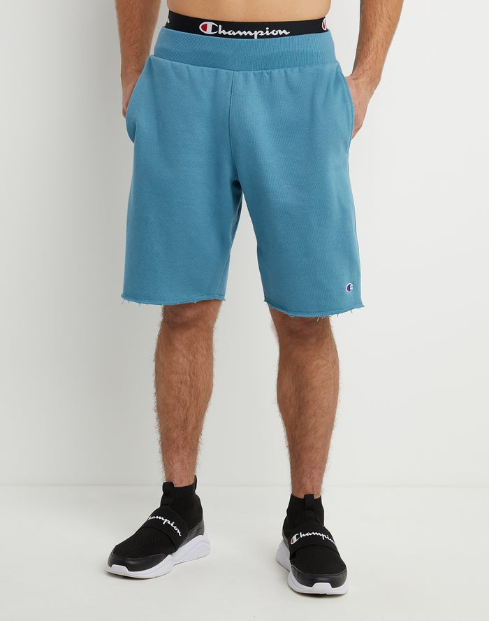 Champion Mens Shorts NZ - Reverse Weave Cut-Off Blue ( 6317-NMQYD )